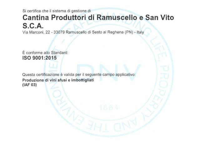Certificazione ISO 9001-2015