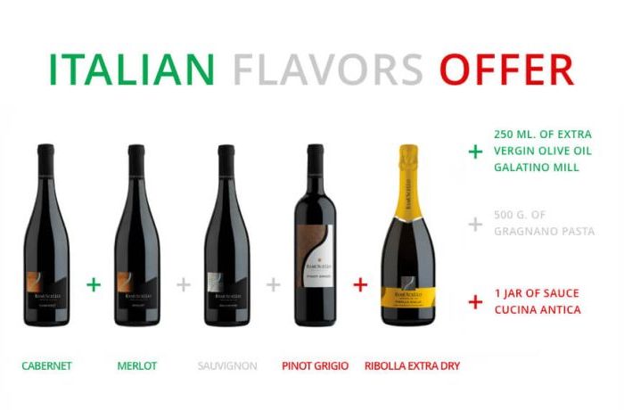 Extraordinary offer dedicated to Italian Flavors