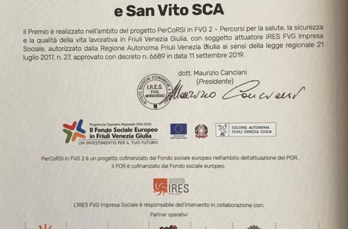 Cantina Ramuscello - Premiazione PerCORSI FVG