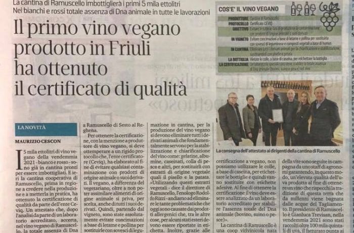 Vini Vegani - Cantina Ramuscello